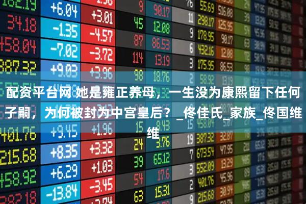 配资平台网 她是雍正养母，一生没为康熙留下任何子嗣，为何被封为中宫皇后？_佟佳氏_家族_佟国维