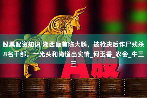 股票配资知识 湘西匪首陈大鹏，被枪决后诈尸残杀8名干部，一光头和尚道出实情_何玉香_农会_牛三