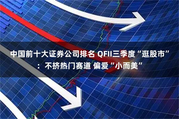 中国前十大证券公司排名 QFII三季度“逛股市”：不挤热门赛道 偏爱“小而美”